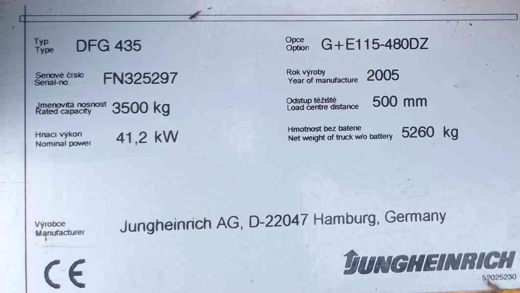 Jungheinrich DFG 435, pouze 3700 MTH - foto 3