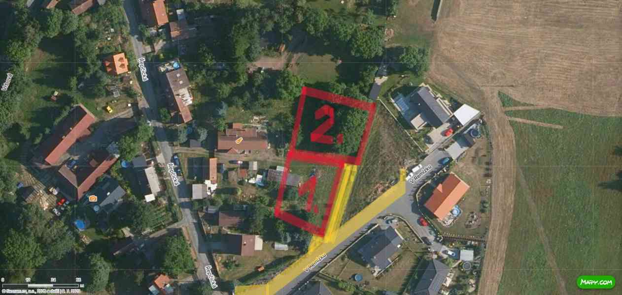 Prodej stavebního pozemku 1.001 m² Všedobrovice (Štiřín), IS - foto 4