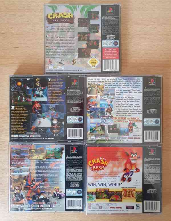 PS1 Crash Bandicoot celá sada top stav - foto 2