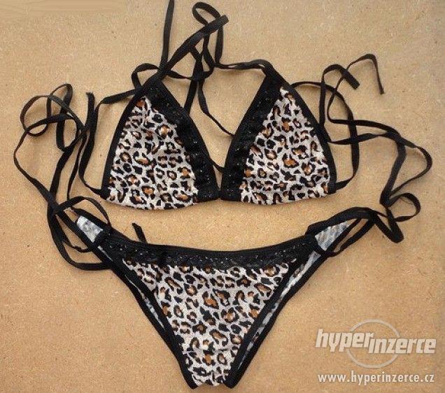Dámské dvoudílné plavky - bikiny - opalovačky - vzor Leopard - foto 1