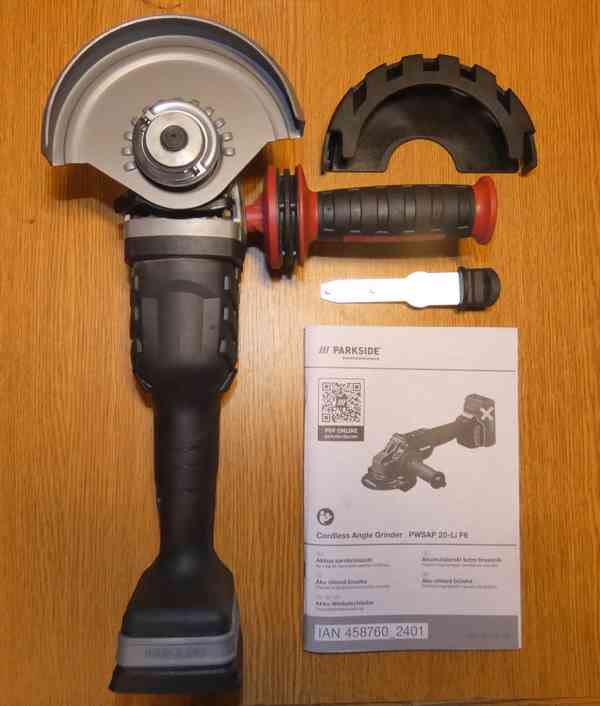 Prodám aku úhlov. brusku PARKSIDE PERFORMANCE PWSAP 20-Li F6 - foto 1