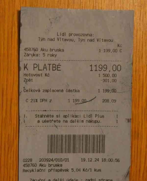 Prodám aku úhlov. brusku PARKSIDE PERFORMANCE PWSAP 20-Li F6 - foto 3