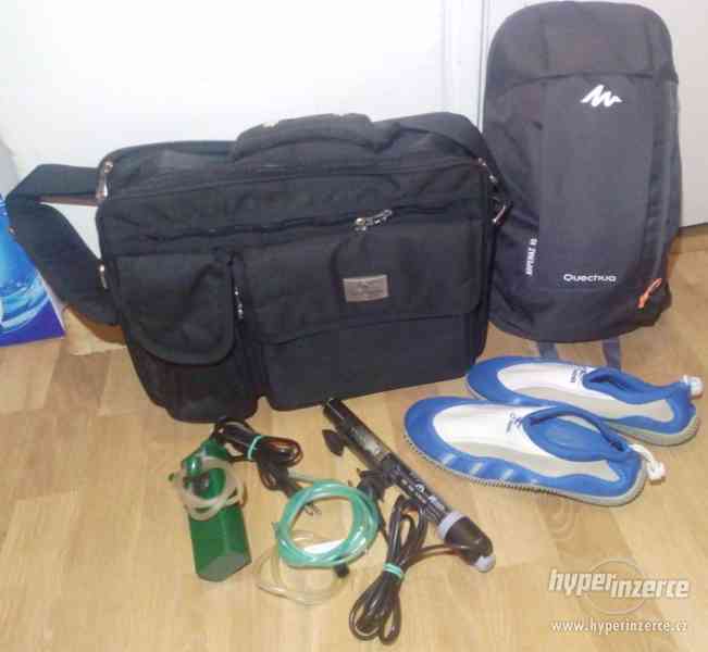 Batoh +taška +boty do vody +akvarijní topítko +vnitřní filtr - foto 1
