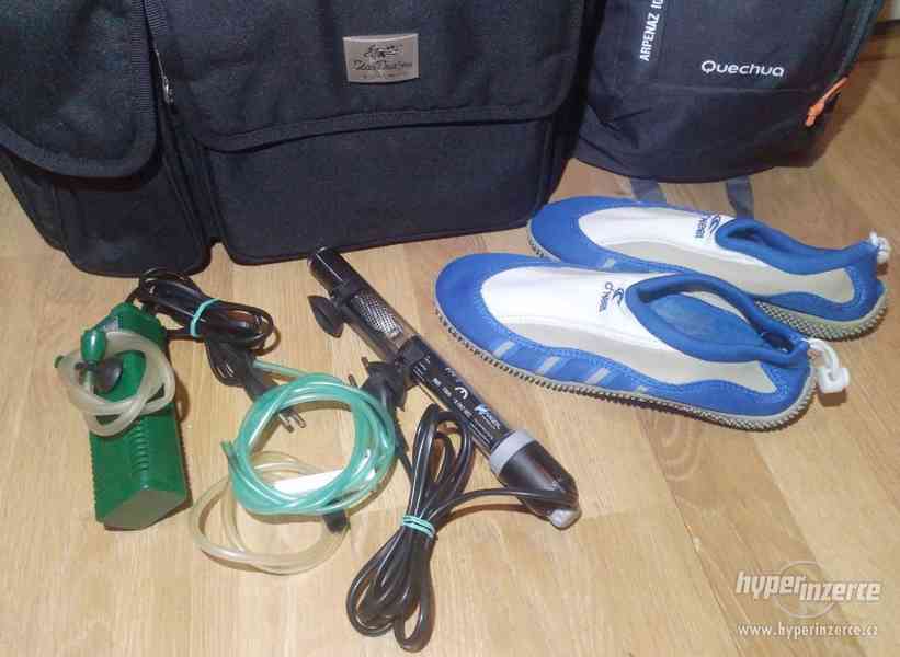 Batoh +taška +boty do vody +akvarijní topítko +vnitřní filtr - foto 11