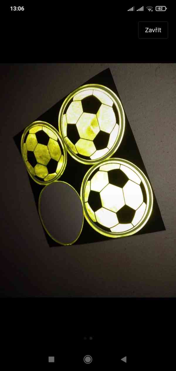 Reflexní nálepky fotbalový míč - foto 2