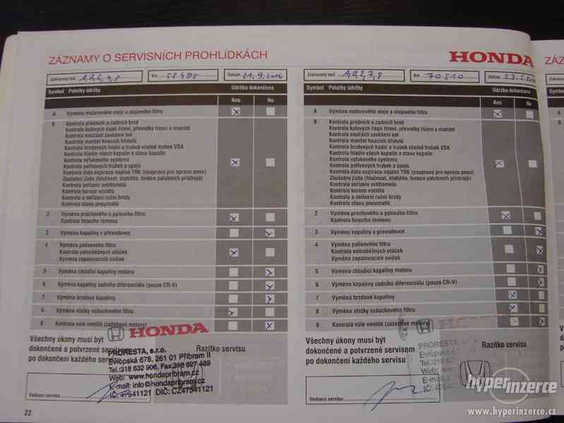 Honda C-RV 2.2 D-TEC r.v.2014 1.Maj.serv.kníž.ČR - foto 23