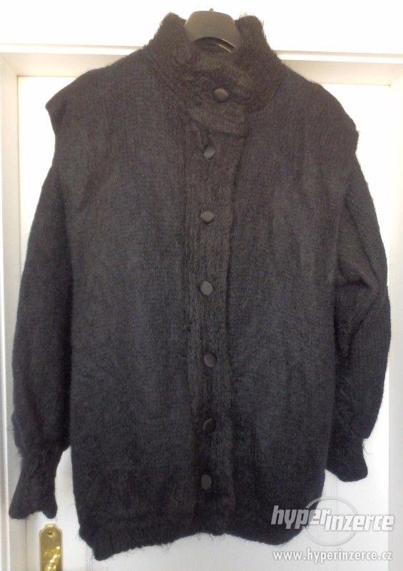 Pletený kabátek černý - foto 1