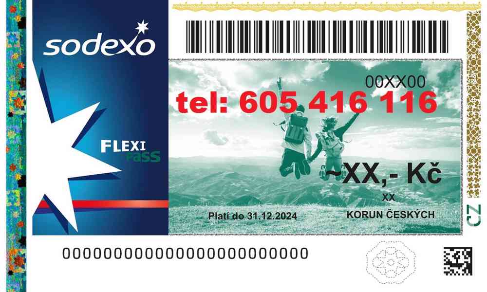 SODEXO Flexipass, Edenred MULTI, Unišek+, karty, stravenky - foto 2