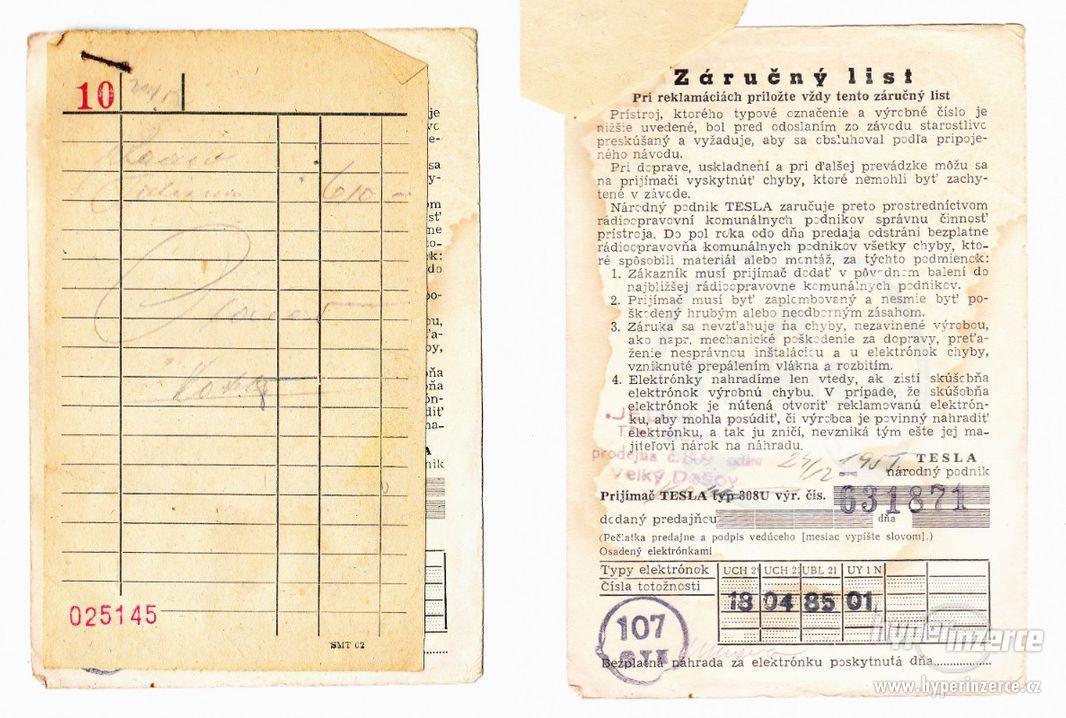 Talisman 308U, originální doklad o koupi a záruční list - foto 1