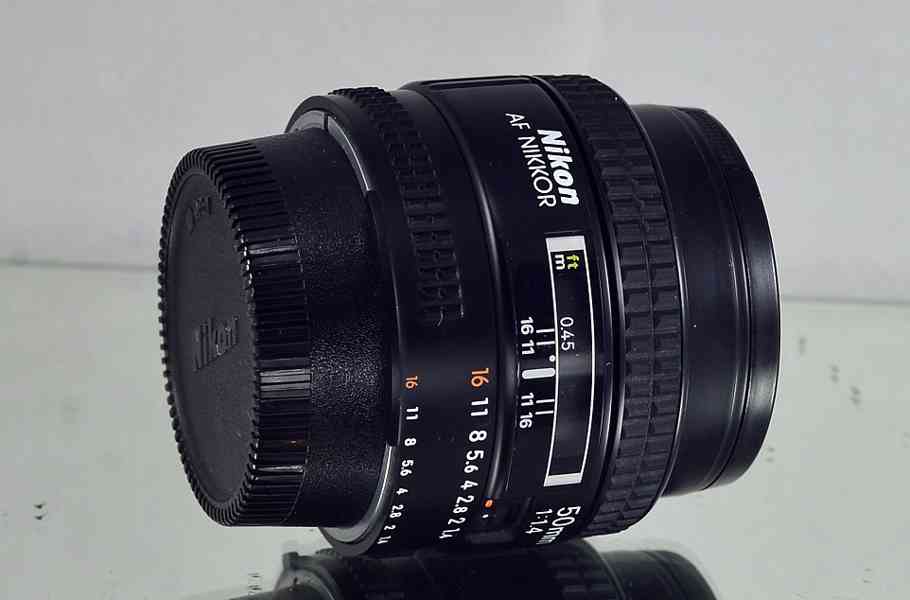 Nikon AF Nikkor 50mm f/1.4  FX, PEVNÝ*UV FILTR* - foto 4