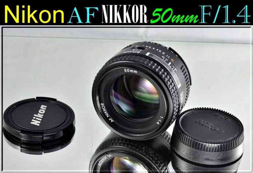 Nikon AF Nikkor 50mm f/1.4  FX, PEVNÝ*UV FILTR*