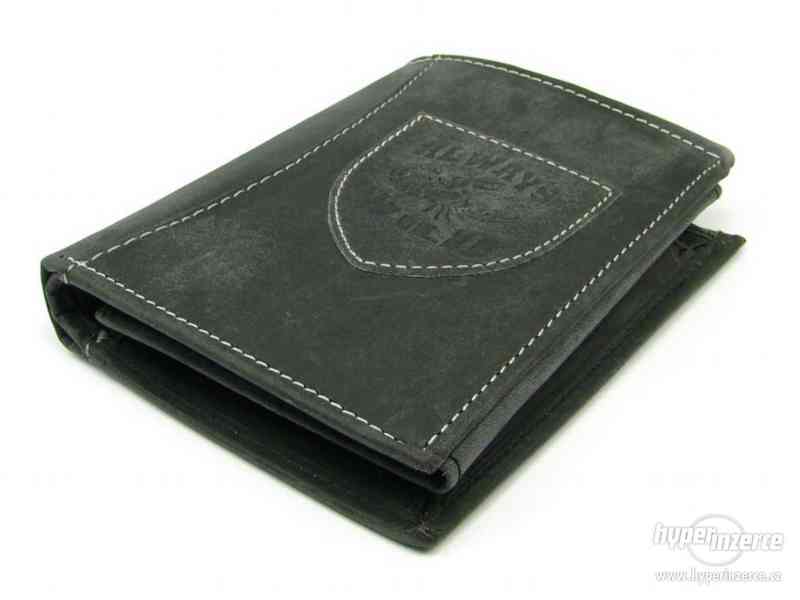 Kožená pánská černá peněženka - foto 1