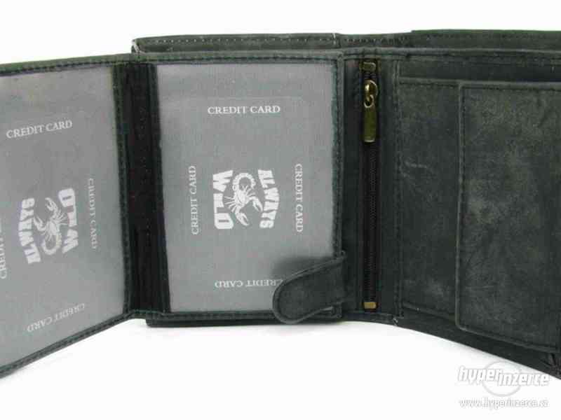 Kožená pánská černá peněženka - foto 4