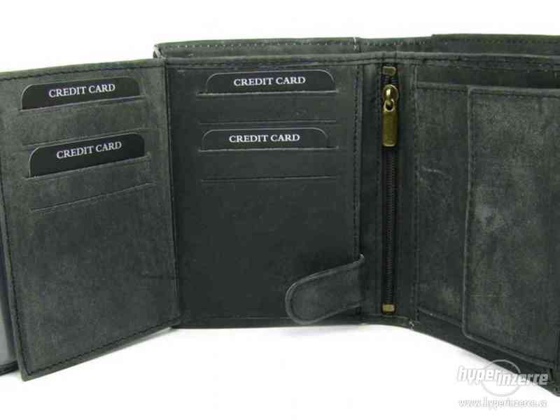 Kožená pánská černá peněženka - foto 5