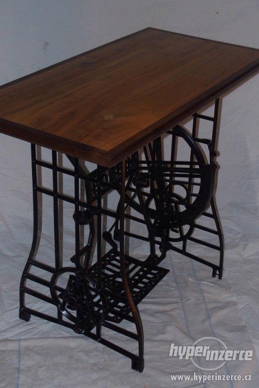 Renovovaný stolek z šicího stroje - foto 2