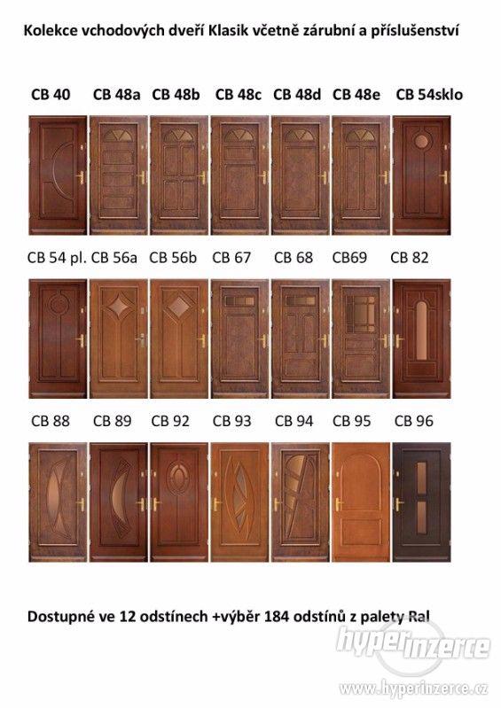Vchodové dřevěné dveře včetně zárubně a příslušenství - foto 2