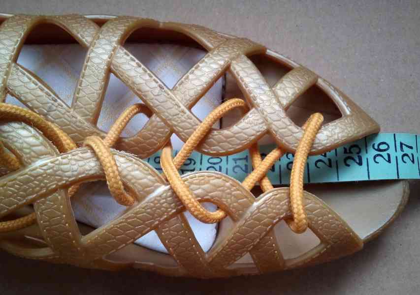 Sandálky zlaté, velikost č. 41 - více v textu  - foto 5