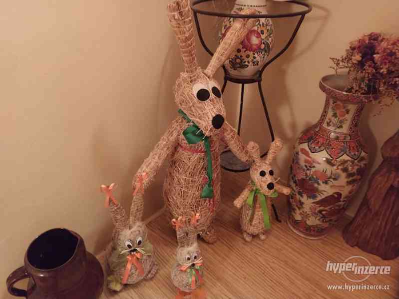 Velikonoční kraslice, pletené pomlázky a řehtačky, košíky,aj - foto 8