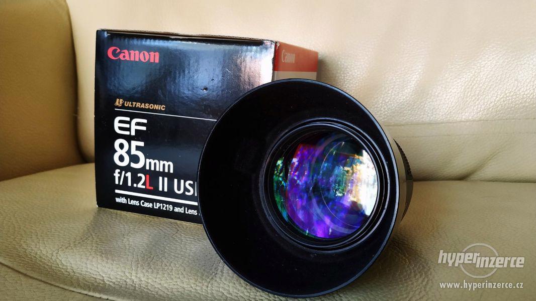 Prodám objektiv Canon EF 85mm f 1.2 II USM - foto 2