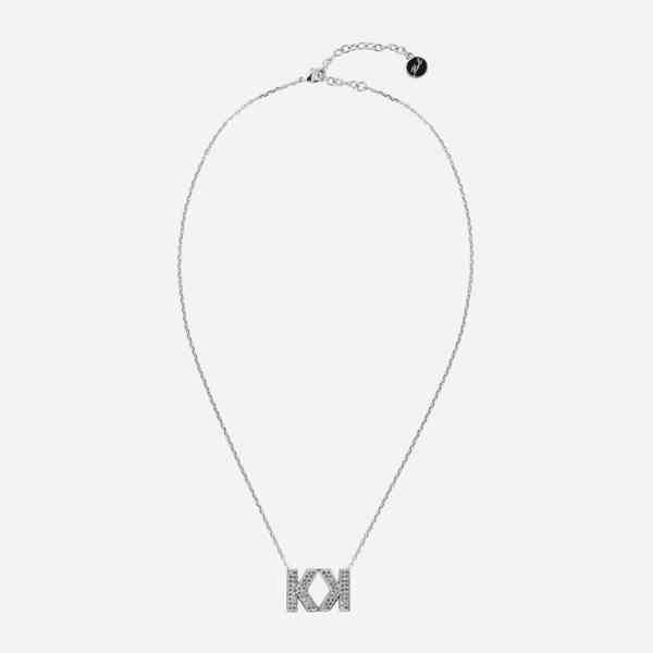 Karl Lagerfeld - Dvojitý K náhrdelník stříbrné barvy Velikos - foto 1