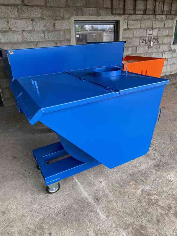 Pojemnik samoopróżniający, 1,5 m3, kontener - foto 2