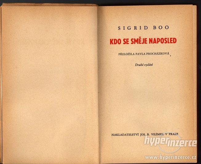Kdo se směje naposled Sigrid Boo - 1938 - 1. vydání - foto 1