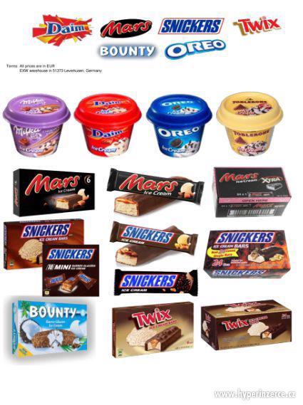 Zmrzlina /Milka, Mars, Snickers.. výroba Nemecko - foto 1