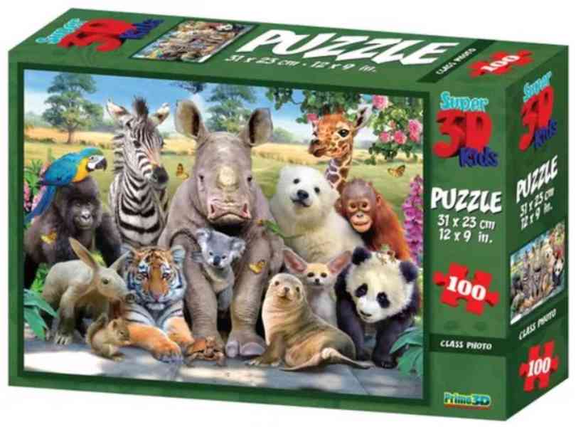 SUPER 3D PUZZLE KIDS – EXOTIC WILDLIFE 100 dílků