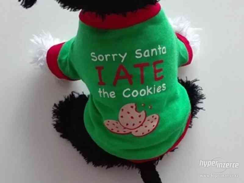 zelené vánoční triko pro malého psa / kočku - foto 1