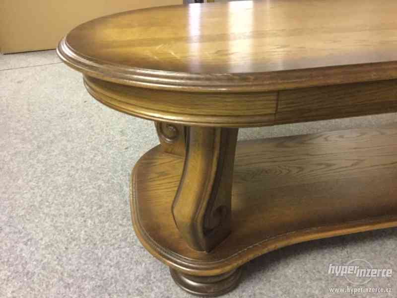 Rustikální konferenční stolek masiv - foto 3