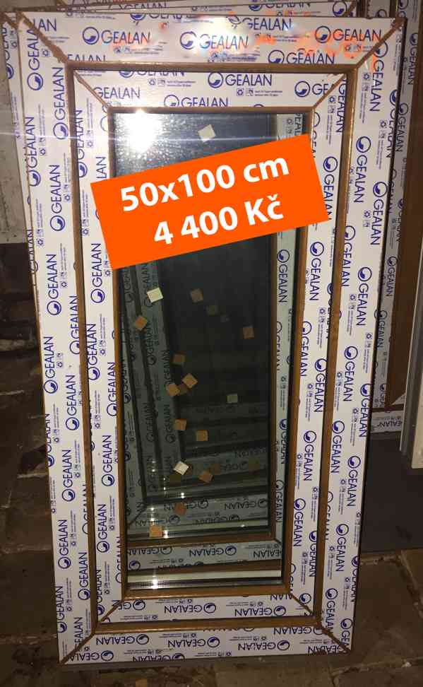 Okno 50x100 cm zlatý dub