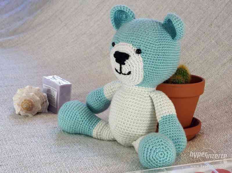 Pletená hračka - medvídek Teddiko. - foto 5
