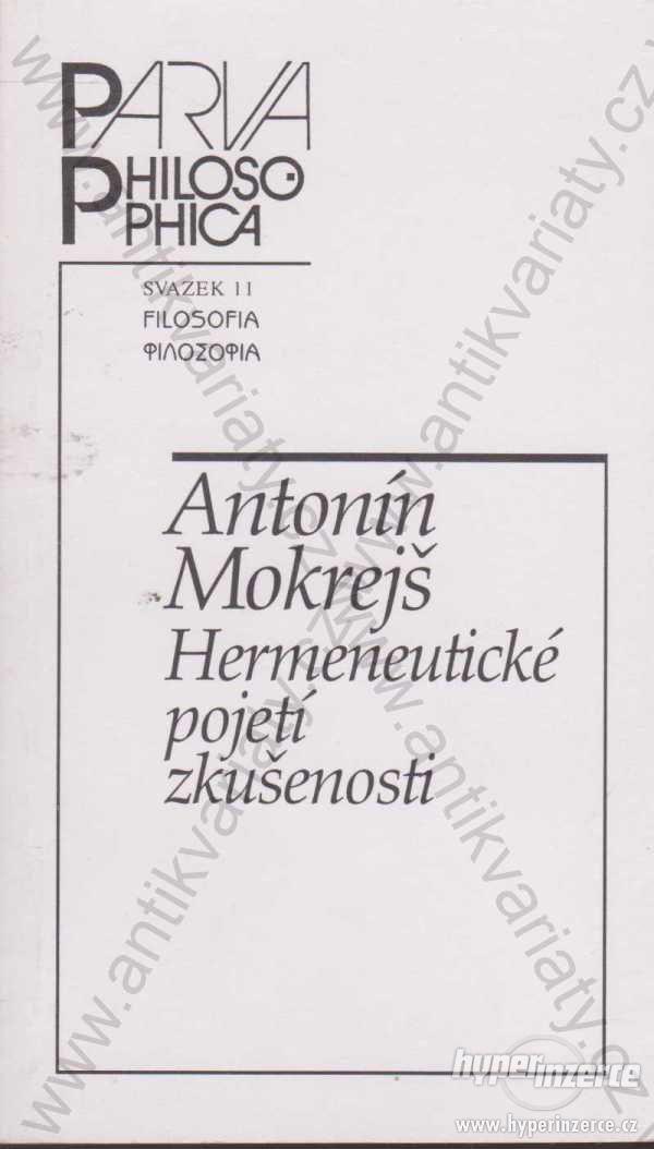 Hermeneutické pojetí zkušenosti Antonín Mokrejš - foto 1