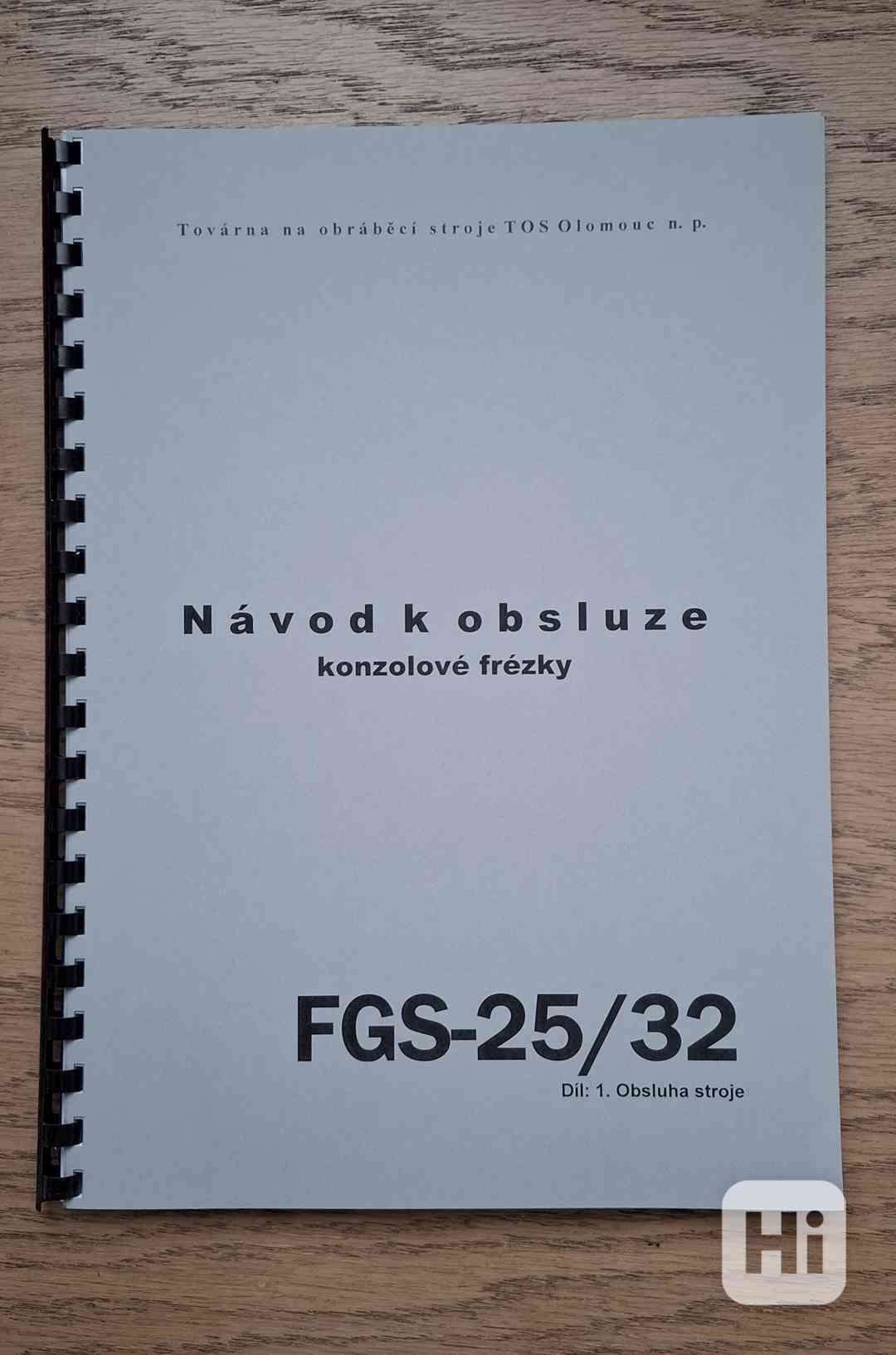 Návod frézky FGS-25/32 - foto 1