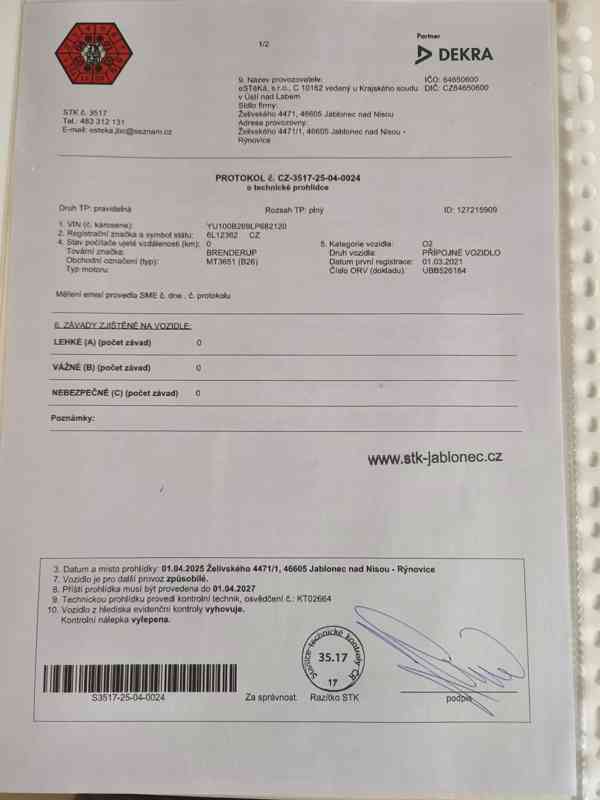 Přívěsný vozík Brenderup MT 3651 3500kg 365x180 - foto 3