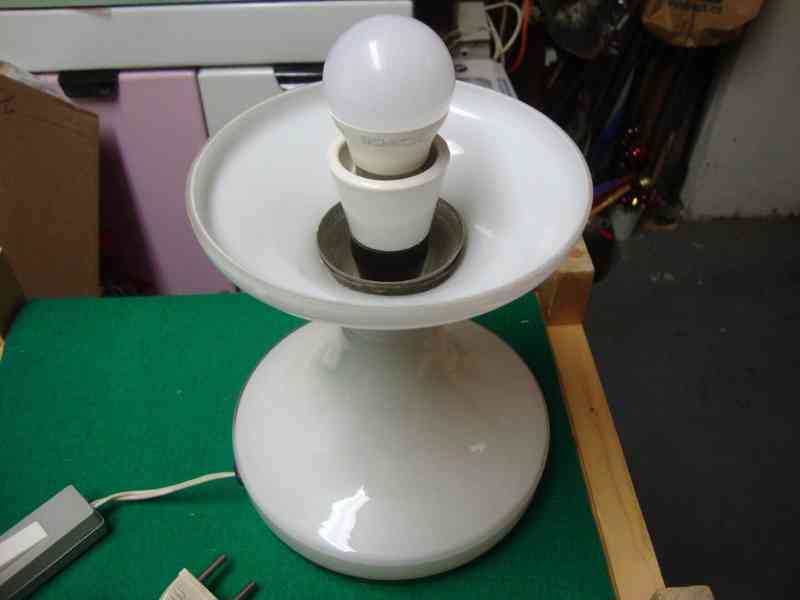 Retro lampa lampička 330704 Štěpán Tabery sklo Brusel super - foto 10