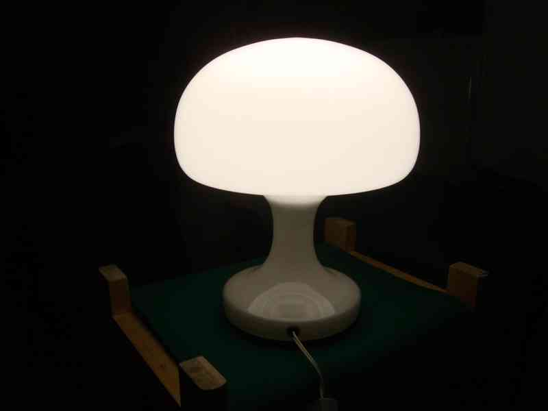 Retro lampa lampička 330704 Štěpán Tabery sklo Brusel super - foto 20