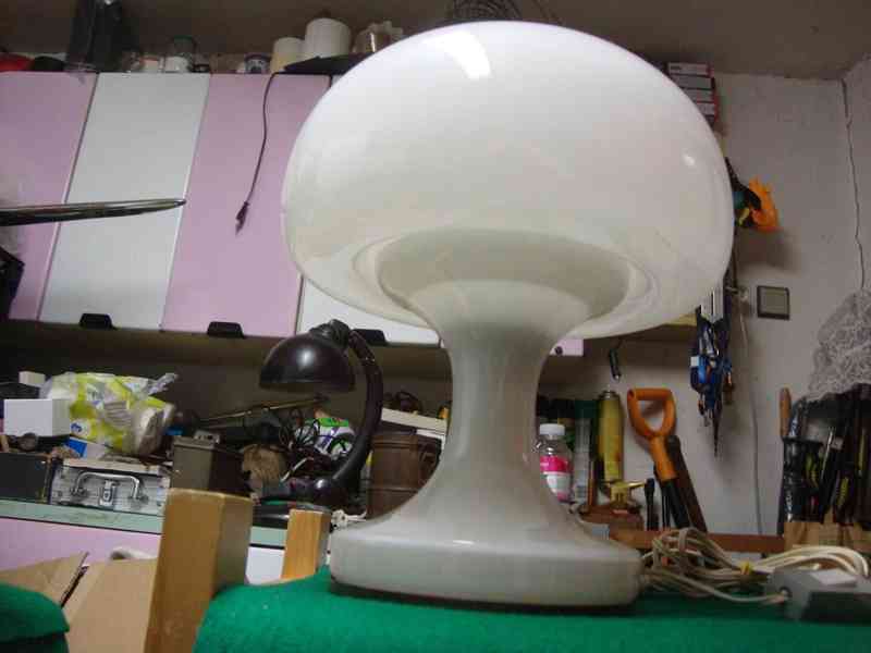 Retro lampa lampička 330704 Štěpán Tabery sklo Brusel super - foto 3