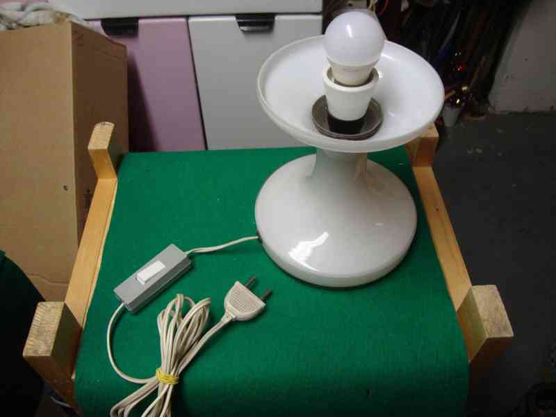 Retro lampa lampička 330704 Štěpán Tabery sklo Brusel super - foto 13