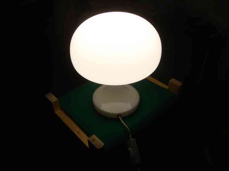 Retro lampa lampička 330704 Štěpán Tabery sklo Brusel super - foto 18