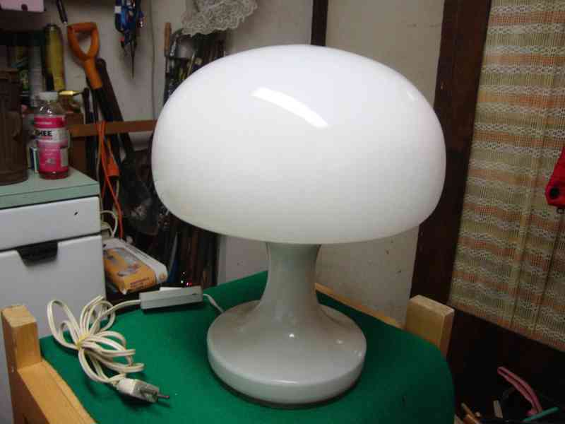 Retro lampa lampička 330704 Štěpán Tabery sklo Brusel super - foto 4