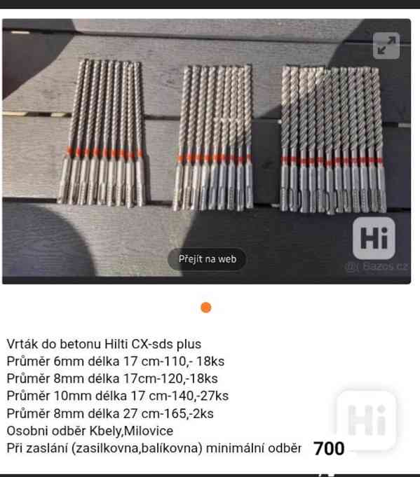 Vrtaky Hilti cx sds plus - foto 2