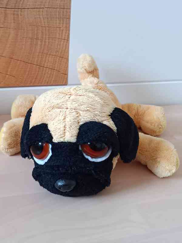 🌿 Plyšák pejsek mops vykulínek 🌿 - foto 3