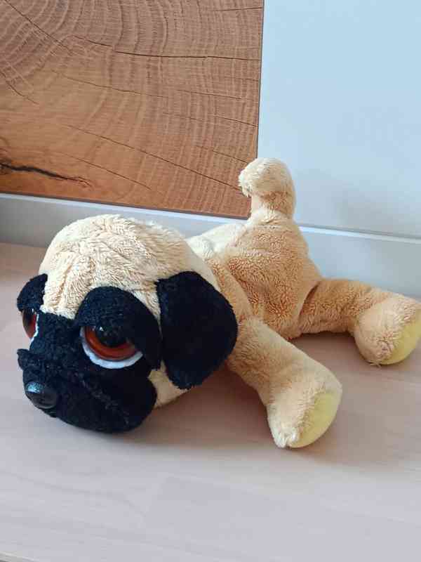 🌿 Plyšák pejsek mops vykulínek 🌿 - foto 4