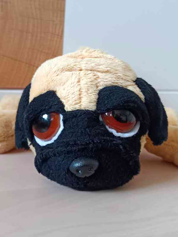 🌿 Plyšák pejsek mops vykulínek 🌿 - foto 8