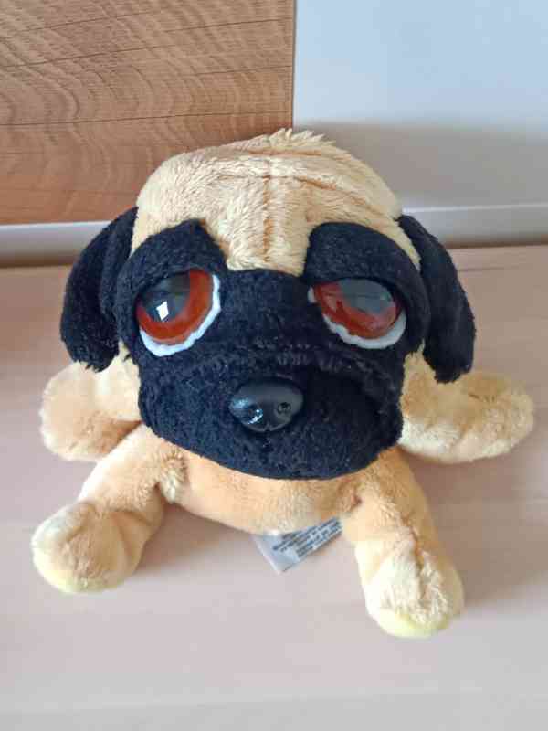 🌿 Plyšák pejsek mops vykulínek 🌿 - foto 1