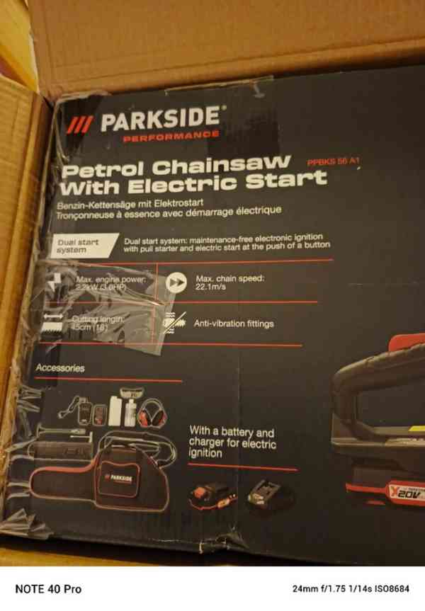 Řetězová pila s elektrickým startováním Parkside - foto 3