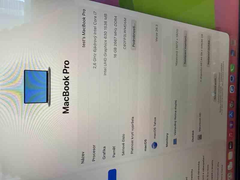 MacBook Pro 16” nová baterie - foto 2