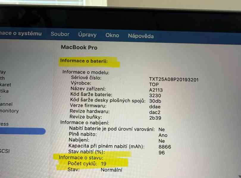 MacBook Pro 16” nová baterie - foto 3