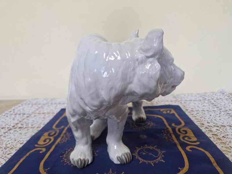 Vzácná masivní soška Medvěd Grizzly Horní Slavkov 1932 - foto 9